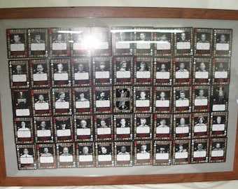 Serial Killer Playing Cards, Deck of 54 Cards Framed for Display