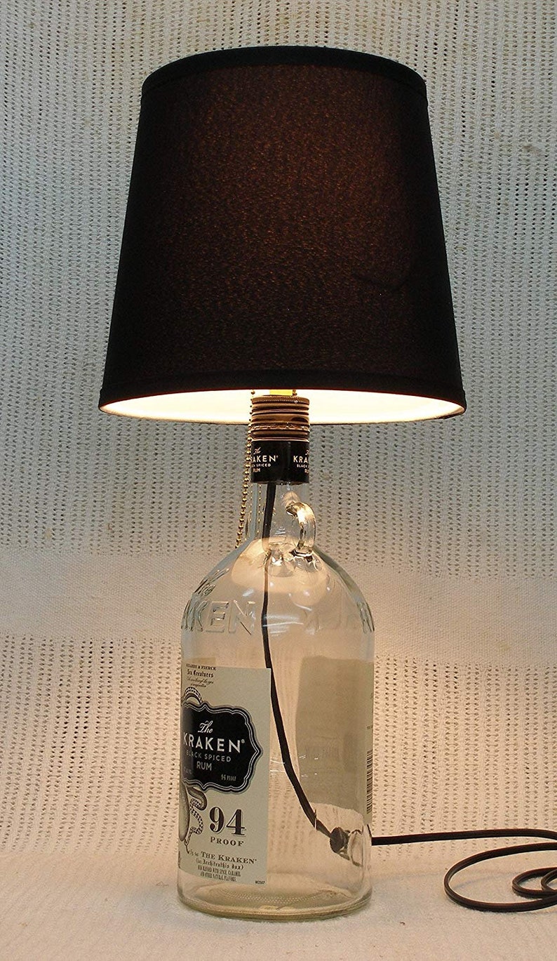 1.7L Kraken Spiced Rum Magnum Bottle Table Lamp / Shade is NOT Included
