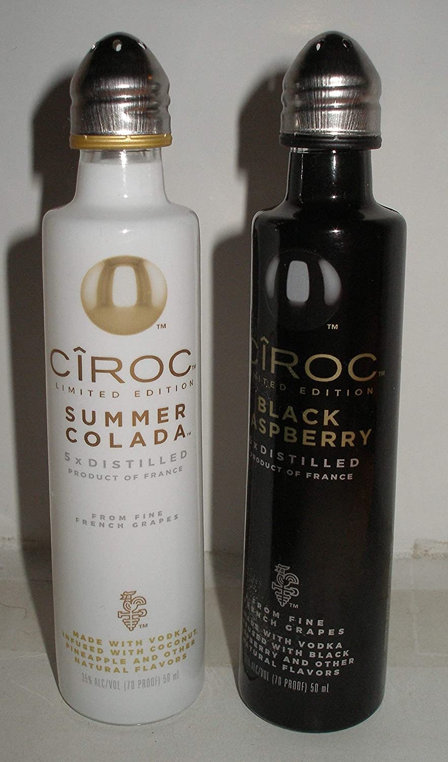 Ciroc Mini Liquor 50ml Bottles UpCycled Into SALT PEPPER Shakers