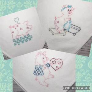 Hand-embroidered Dishtowel Sets