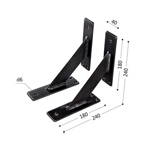 CHYRKA® Ángulo de estante Bug MKB Consola de estante Soporte de estante Consola de pared Consola LOFT imagen 5