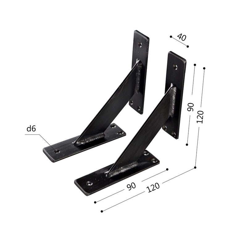 CHYRKA® Ángulo de estante Bug MKB Consola de estante Soporte de estante Consola de pared Consola LOFT imagen 3