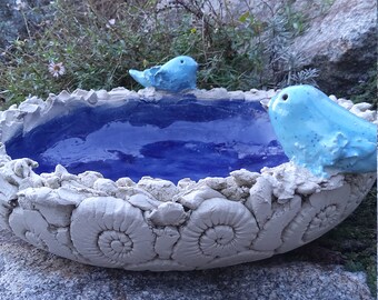 Water bowl --- bird drinking garden ceramics