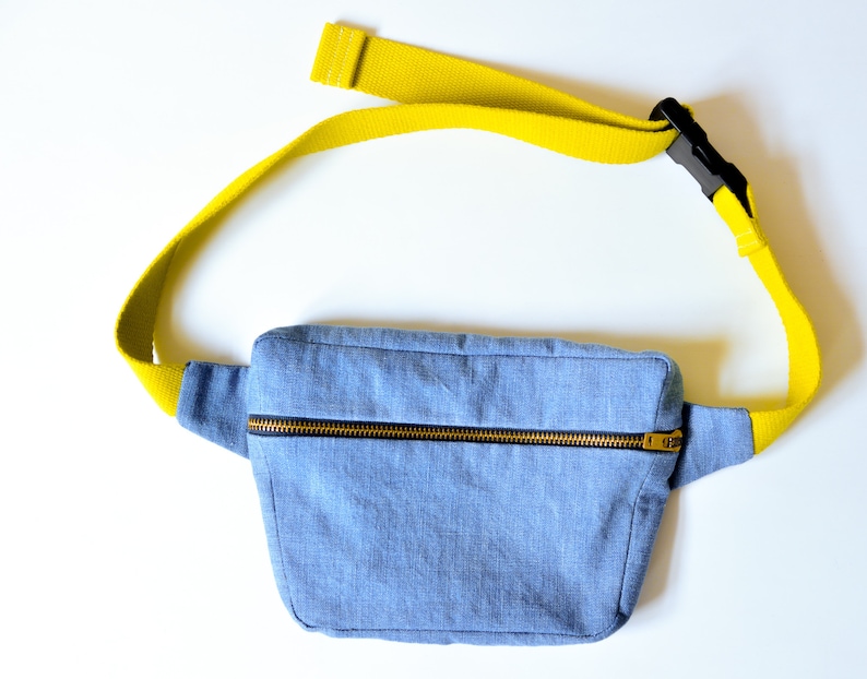 Fanny pack Hip bag Jean fabric Festival bag