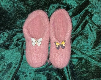 Children's slippers (felt slippers, foot length approx. 13-14 cm)