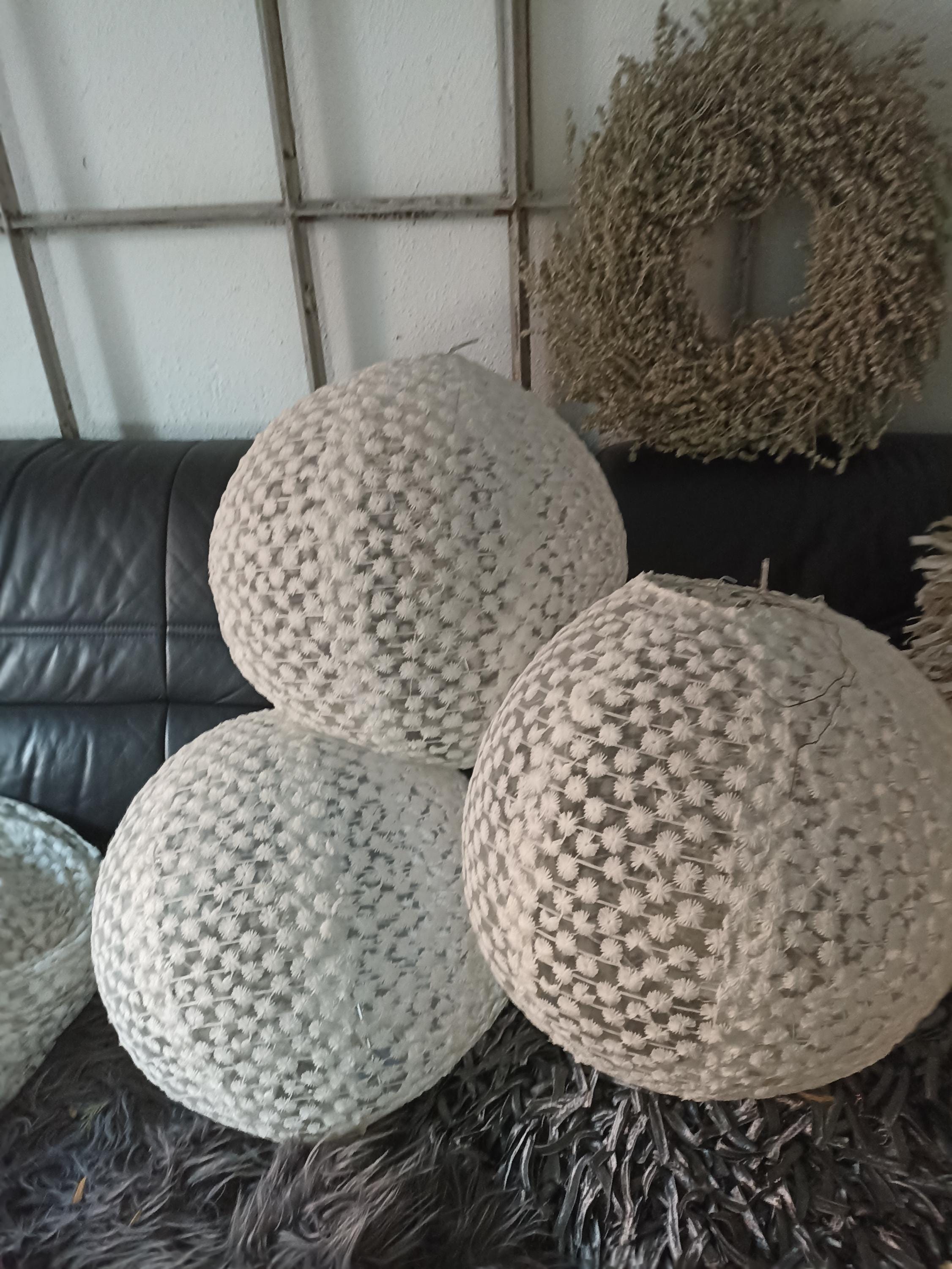 Vintage Lampion Stoff Laterne