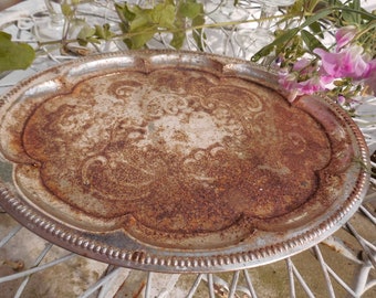 Shabby Chic Tray Rust Garden Decoration