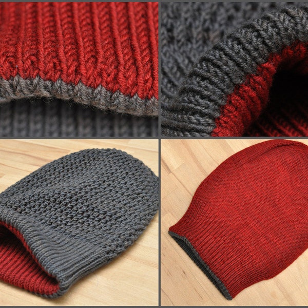 Strickanleitung Wendemütze Mütze, Beanie