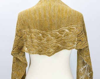 Knitting pattern lace shawl Livana