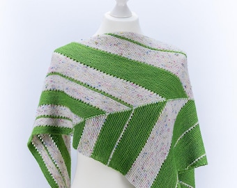 Knitting Pattern Triangle Shawl Harlequin