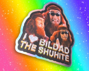 Good Omens | Bildad the Shuhite | Crowley | Matte Holographic Sticker