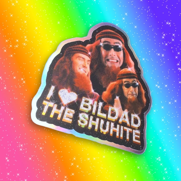 Good Omens | Bildad the Shuhite | Crowley | Matte Holographic Sticker