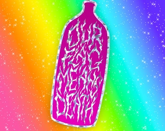 Our Flag Means Death Message in a Bottle | Prismatic Sticker