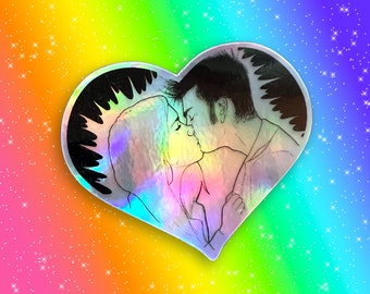 Doctor Who | Tentoo/Rose Tyler Kiss | Holographic Sticker