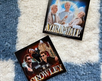 Buenos presagios / Pegatina Y2K de Aziraphale y Crowley