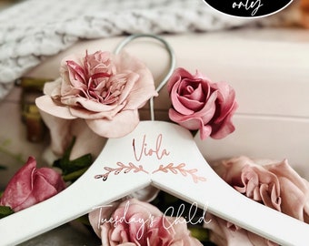 Custom wedding hanger decals, personalised, name stickers, labels . Bridesmaid gift,  Bride wooden hanger decal.
