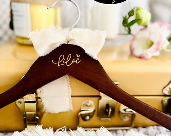 Custom wedding hanger decals, personalised, name stickers, labels . Bridesmaid gift,  Bride wooden hanger decal.