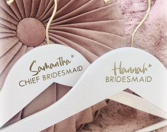 Custom wedding hanger decals, personalised, name stickers, labels . Bridesmaid gift,  Bride wooden hanger decal.