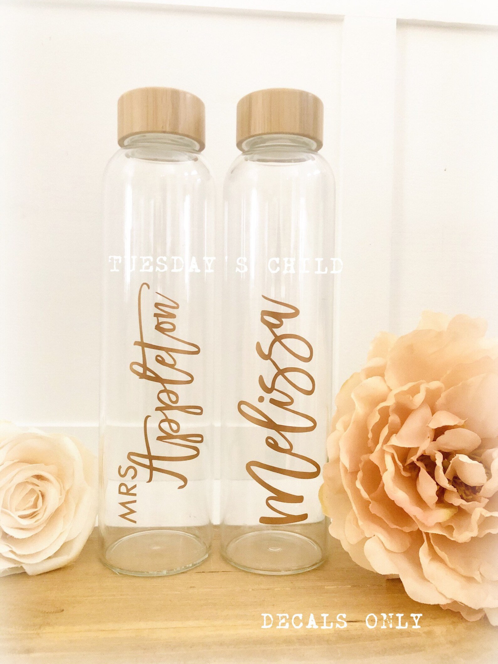 Name Decals Name Stickers water bottle decals party decals Etsy