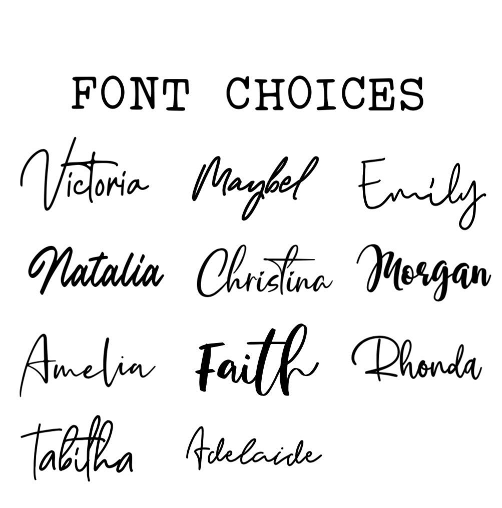 Vinyl Decals Only Name Labels Wedding Hanger Stickers Place Etsy