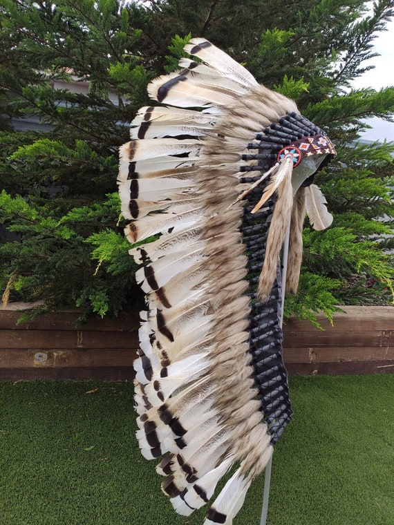 Long Indian Headdress Replica Made With 