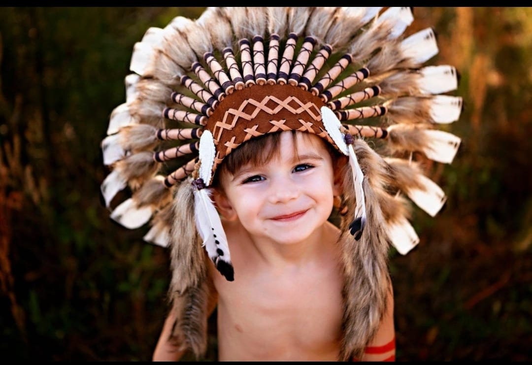 Child 2 to 5 years 53cm/20.9inch Indian Headdress Replica made | Etsy