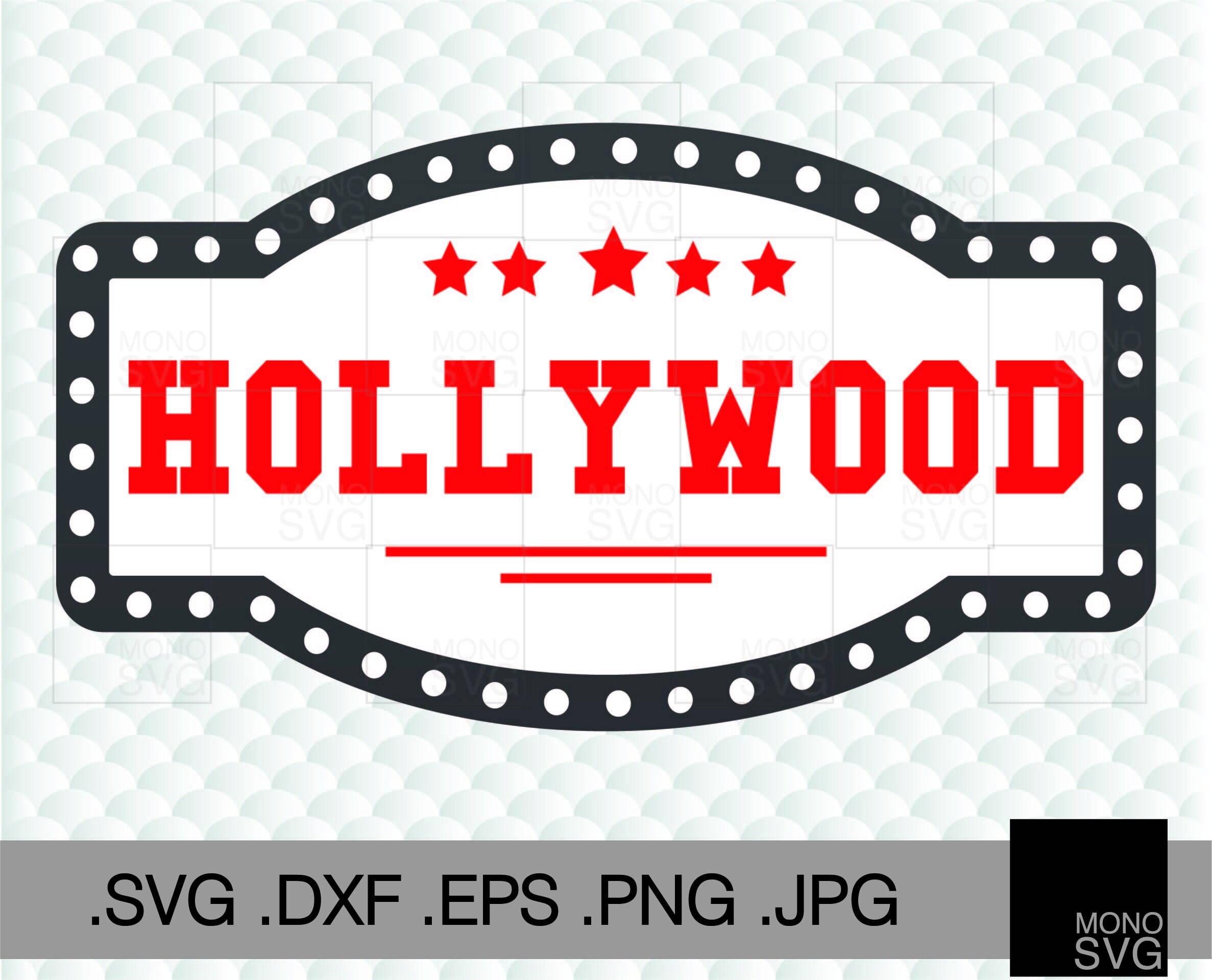 Hollywood svg movie star svg Hollywood Clipart digital | Etsy