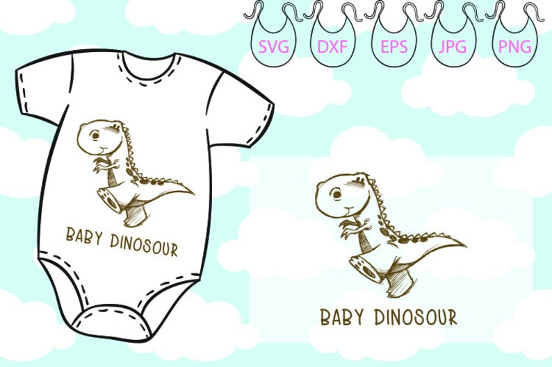 Download Cute Dinosaur T Rex Svg Files For Cricut Or Silhouette T Rex Etsy