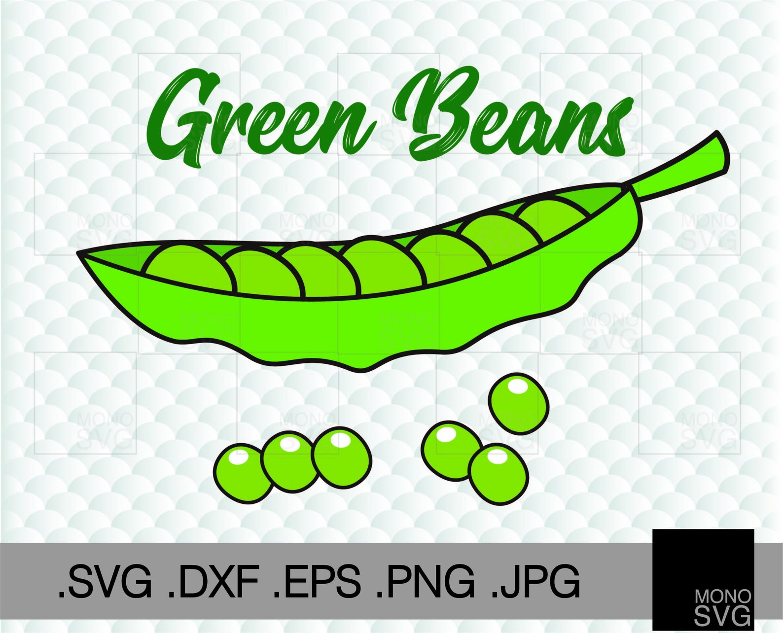 Green Beans Green Beans svg Green Beans cutting file Green Etsy