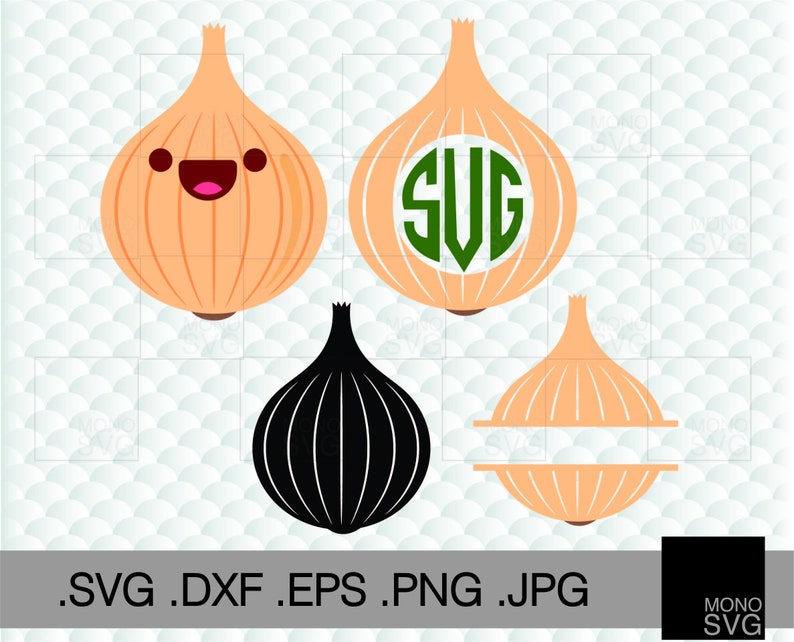 Download Onion Svg Clipart Vegetables Svg Onion Silhouette Green Etsy