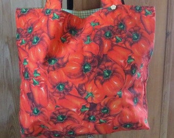 Shoppertasche paprika with plaid lining