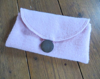 Clutch rosa Wollfilz