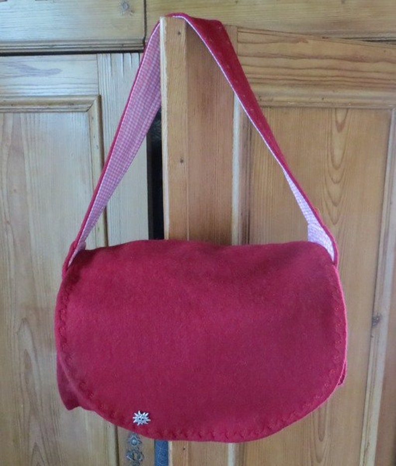 Wiesn/Wasen-Tasche Wollfilz rot Bild 1