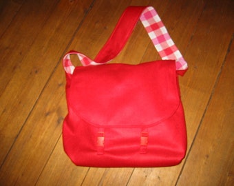 Changing bag felt Red