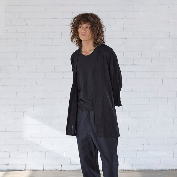 Solberg Jacket - Garment Sample in Black Linen Viscose