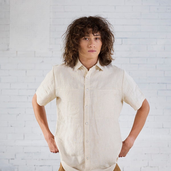 Sanders Button Up - Garment Sample in Washed Linen
