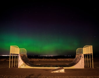 Scottish landscape photography, aurora borealis, northern lights, Musselburgh