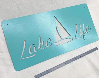Lake Life - Sailing Metal Wall Art
