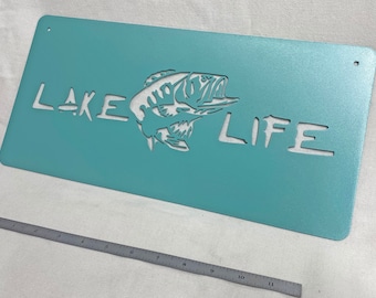 Lake Life - Fishing Metal Wall Art