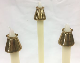 7/8" Brass Candle Follower/Burner/Topper