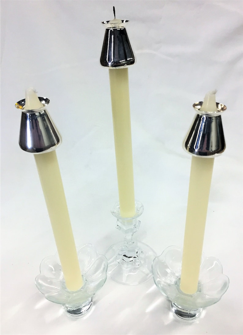 7/8 Silver Plated Brass Candle Followers/Burners/Topper Etsy