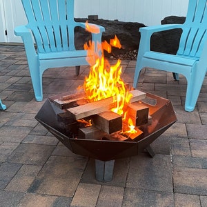 24" Dia. - Long Lasting Heavy Duty Fire Pit - Octagonal shape