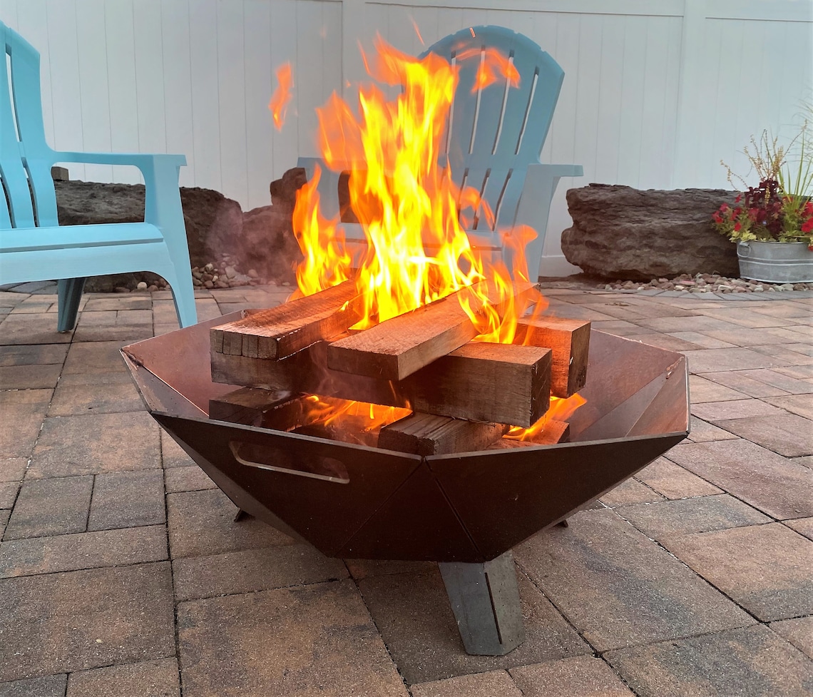 30 Dia. Long Lasting Heavy Duty Fire Pit Octagonal Etsy