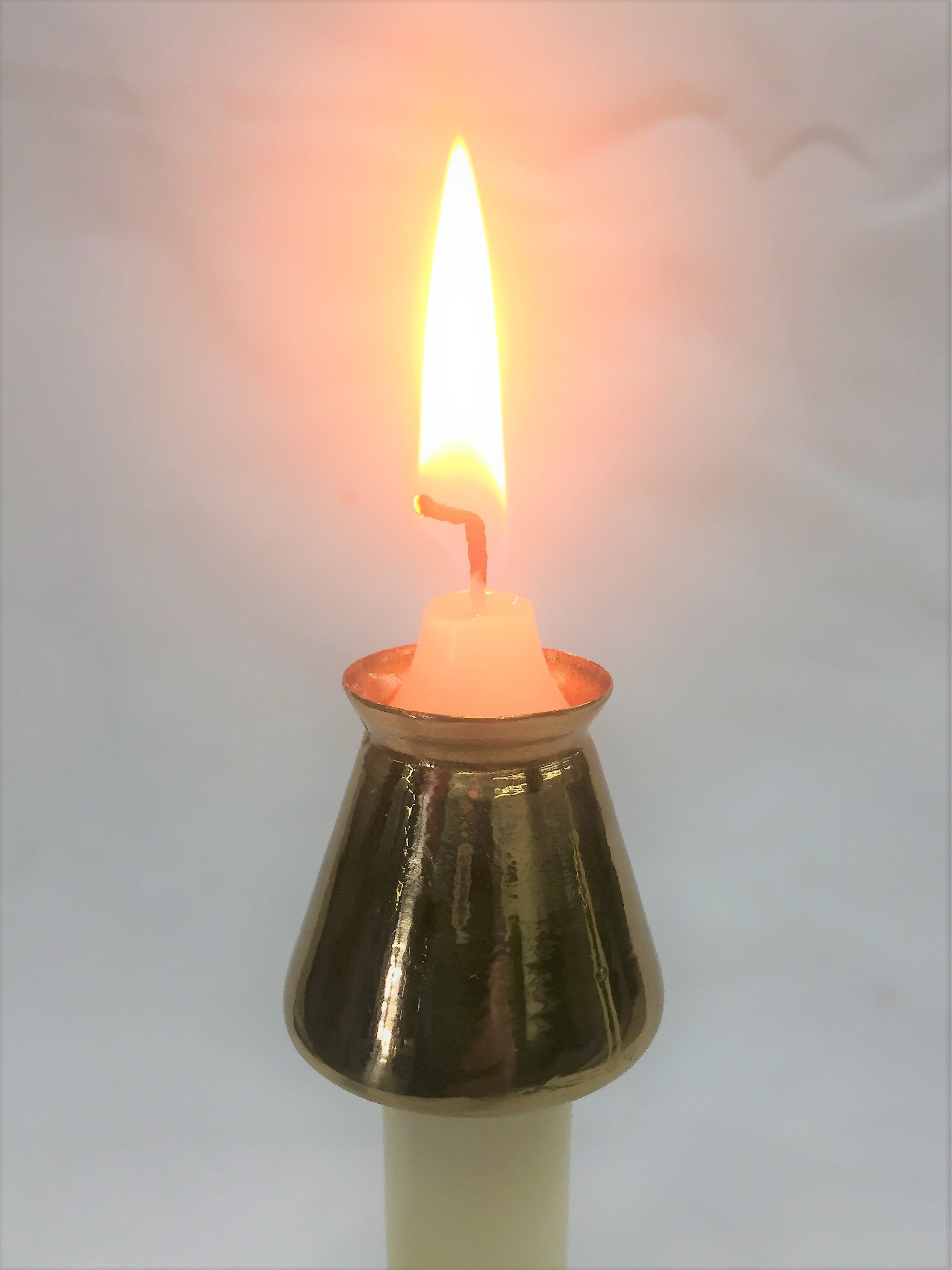 7/8 Brass Candle Follower/burner/topper Etsy