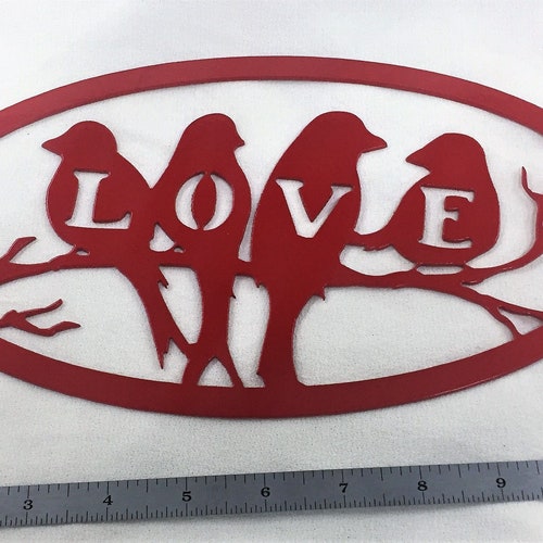 Birds on a Branch Metal Wall Art Bird Lover Gift Couples Etsy