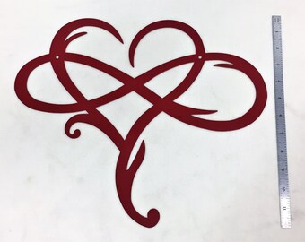 Infinity Heart Metal Wall Art