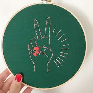 Choose Peace Embroidery Hoop Art, Wall Art, Home Decor, Gift, Handmade