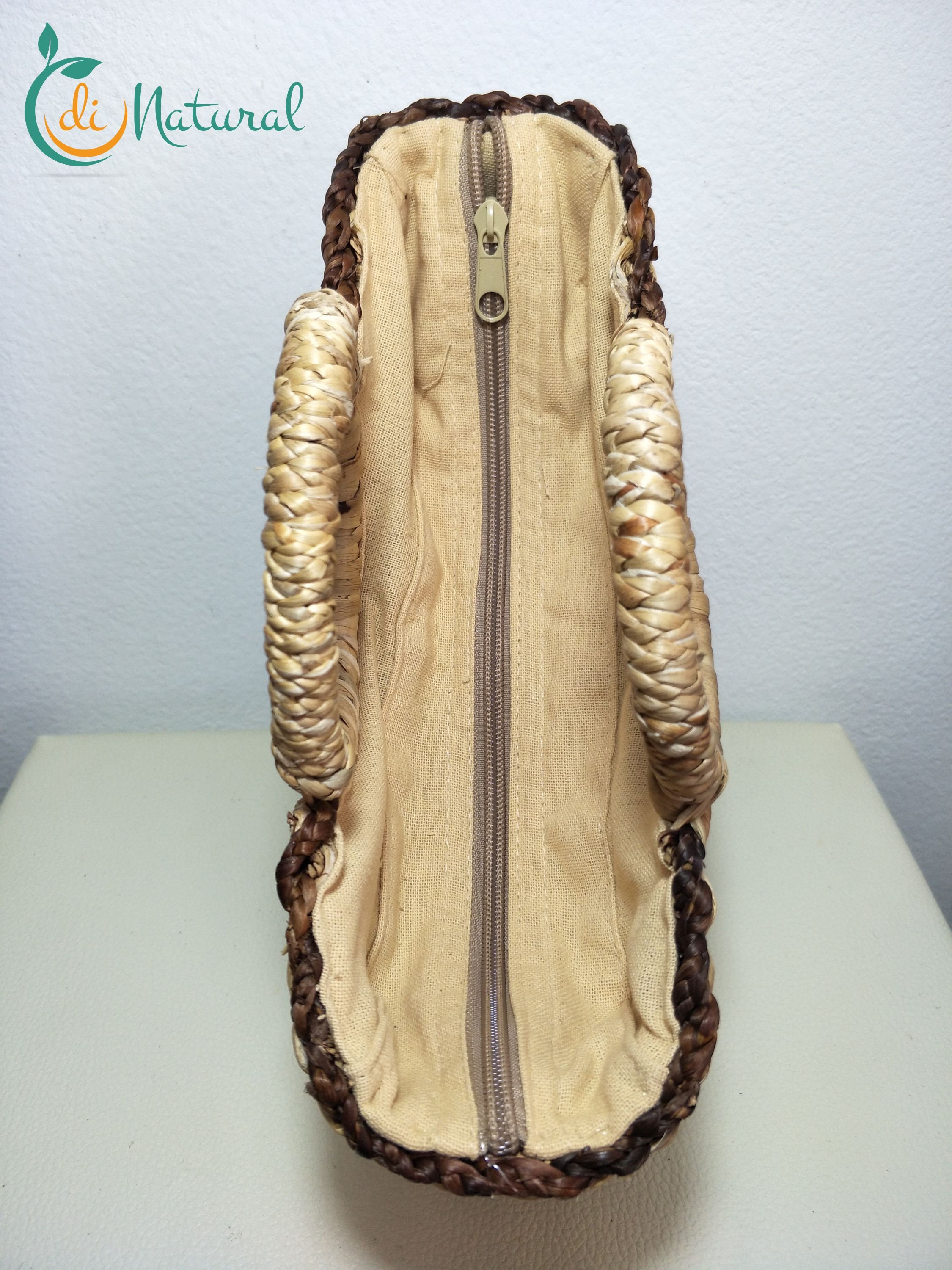 Large Handmade Strawhand Moon Bag