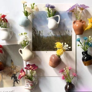 Lot de 3 vases faits main pour mini-réfrigérateur