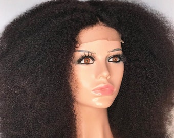 Mongolian Afro Kinky Curly hair wigs frontal lace 13x4 wig prelucked hair human hair wig 13x6 frontal lace for women bleached knots glueless